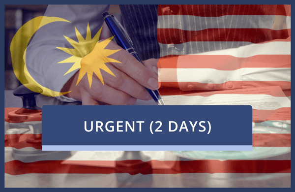 Malaysia Urgent - Inc Certification